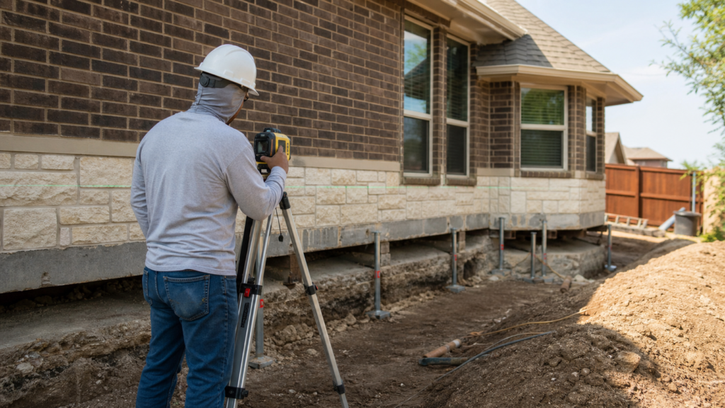 How House Leveling Works for Garland, TX Homes — realistic foundation service scene in Garland, Texas