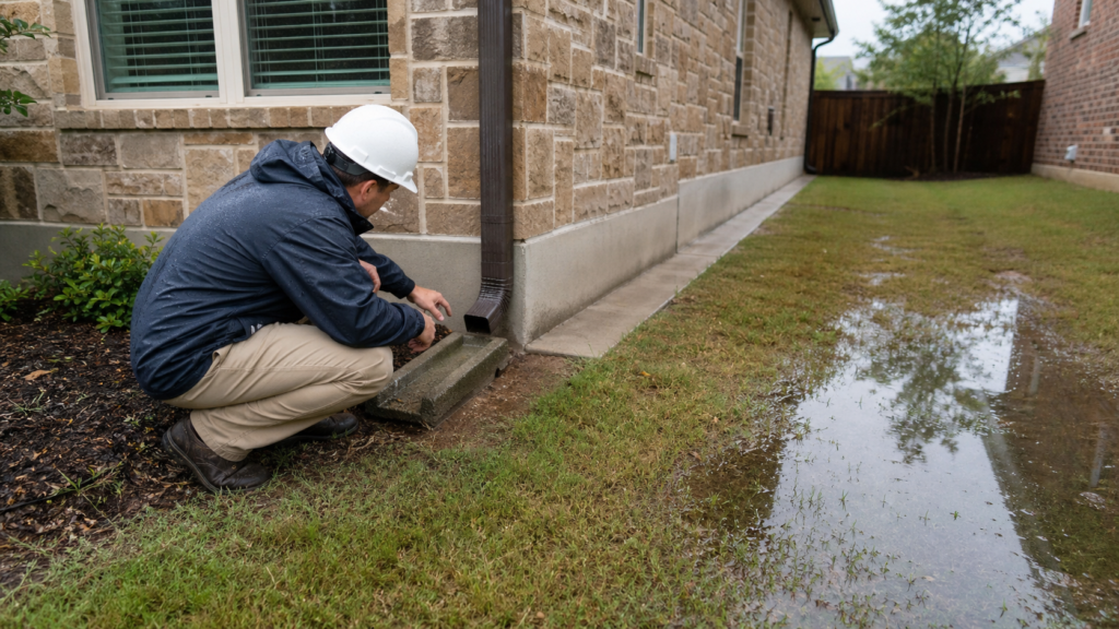 Why Drainage Problems Can Affect Garland Foundations — realistic foundation service scene in Garland, Texas