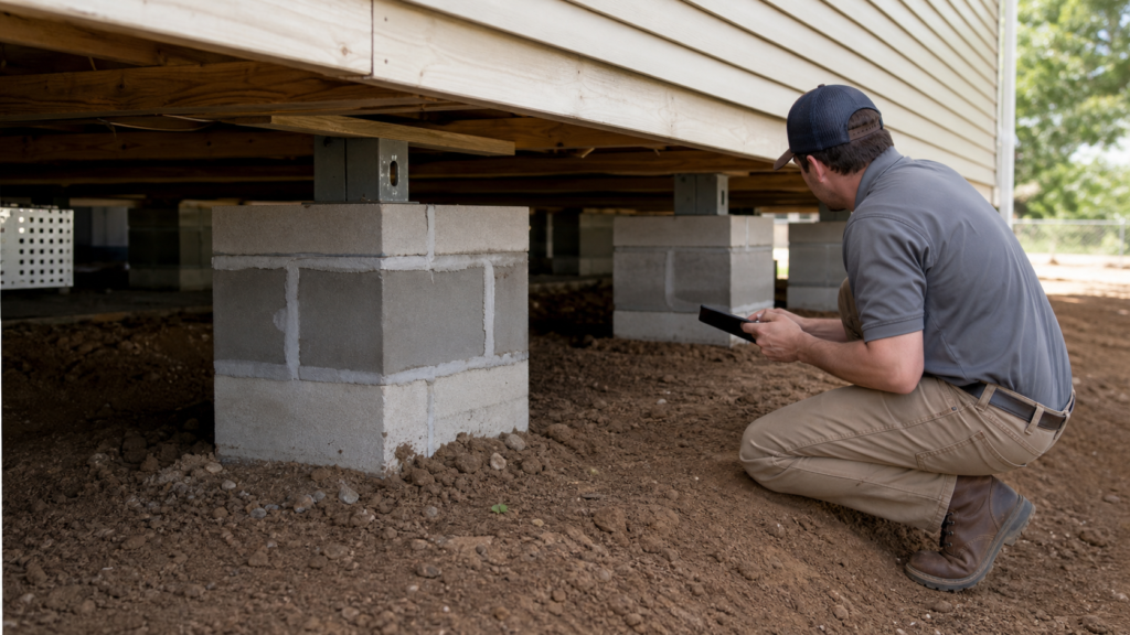 Mobile Home Foundation Repair Questions in Garland — realistic foundation service scene in Garland, Texas